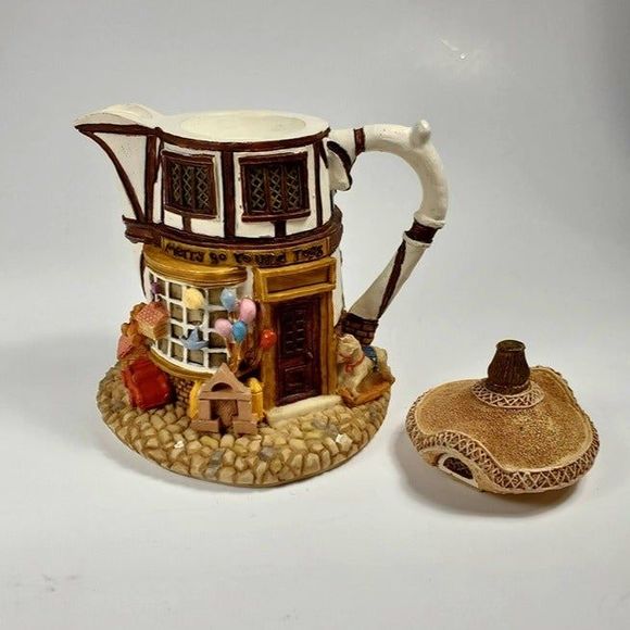Hometown Teapot Cottages Merry Go Round Toy Shop Figurine - Picture 5 of 9